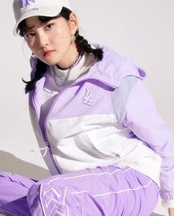 MLB - Áo khoác kiểu tay dài phối mũ trùm Basic Color Block