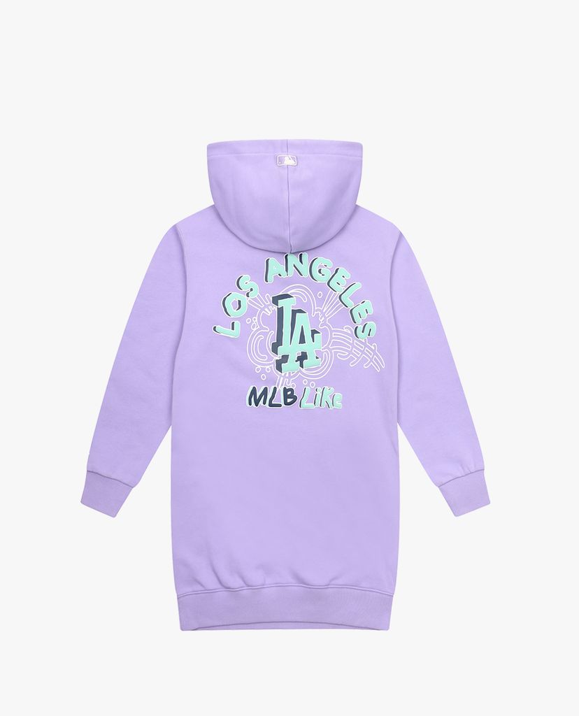 MLB - Đầm mini phối mũ phom suông tay dài LIKE