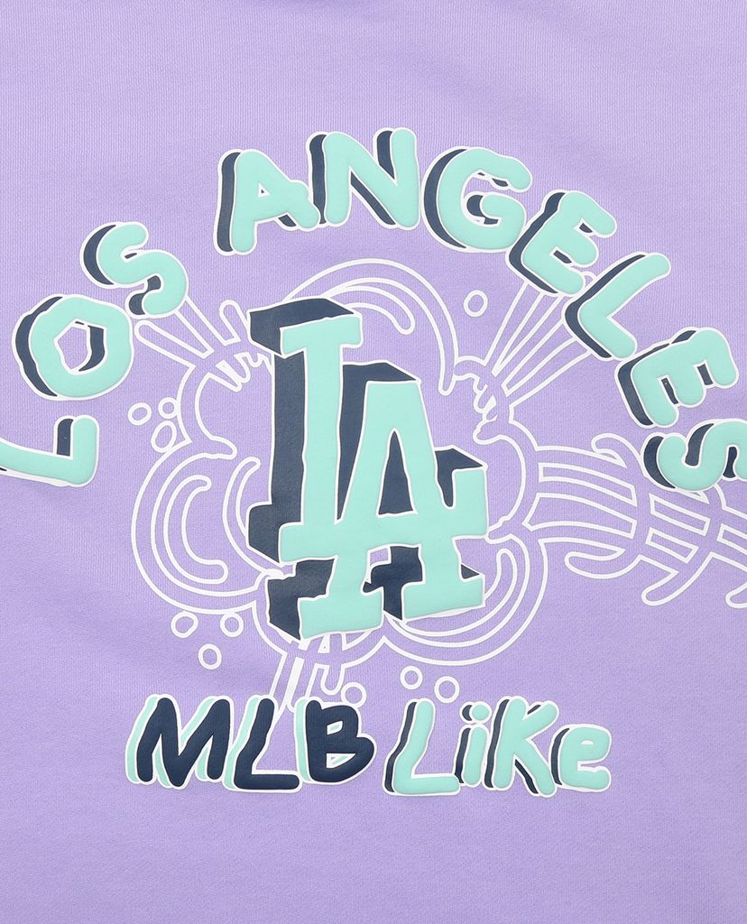 MLB - Đầm mini phối mũ phom suông tay dài LIKE