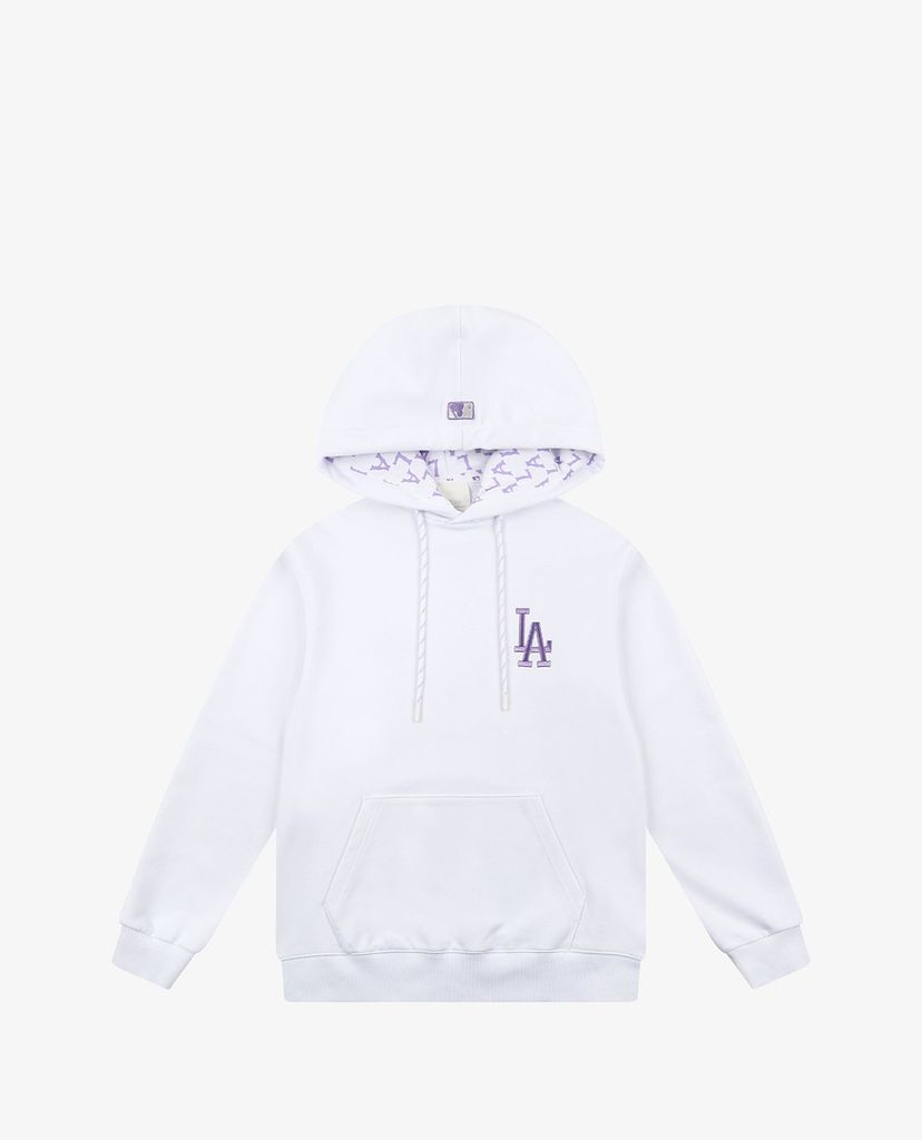 MLB - Áo hoodie tay dài phối mũ thời trang Monogram