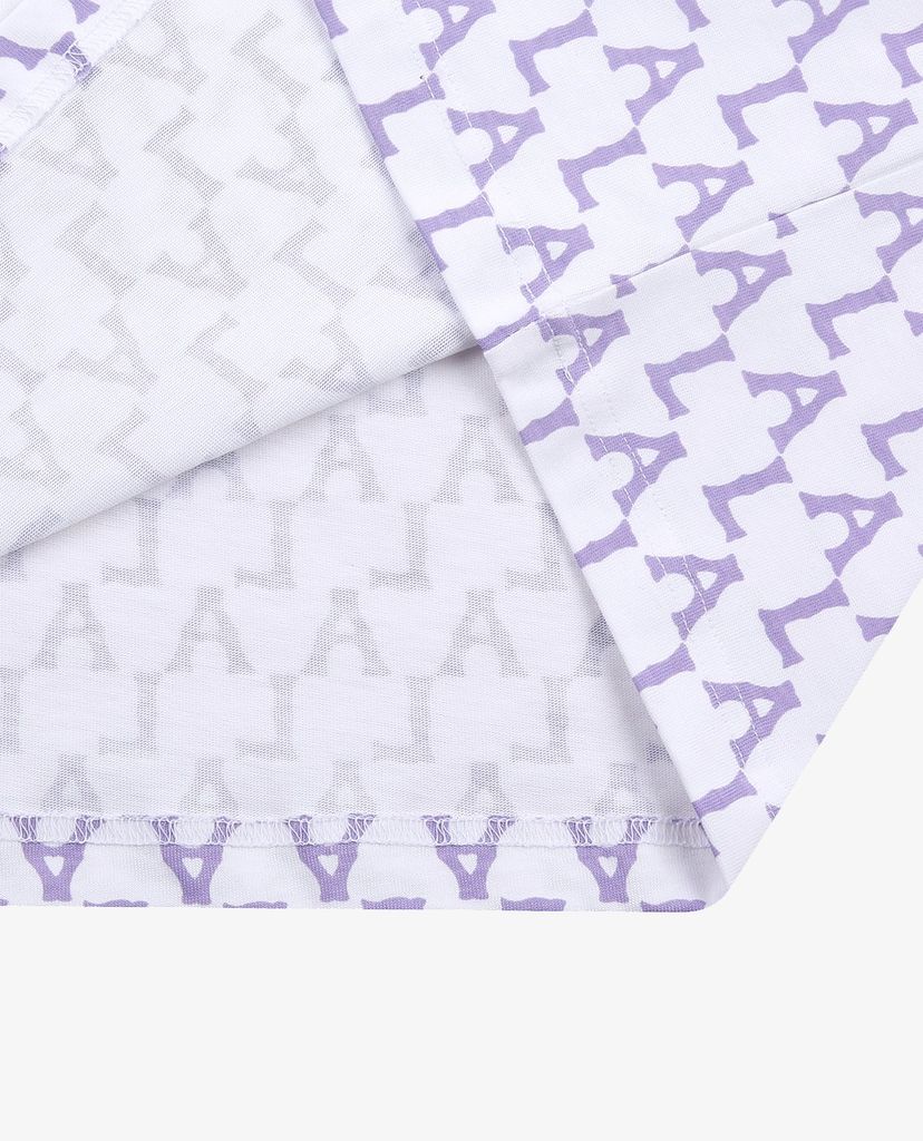 MLB - Đầm mini cổ tròn ngắn tay phom suông Monogram Allover