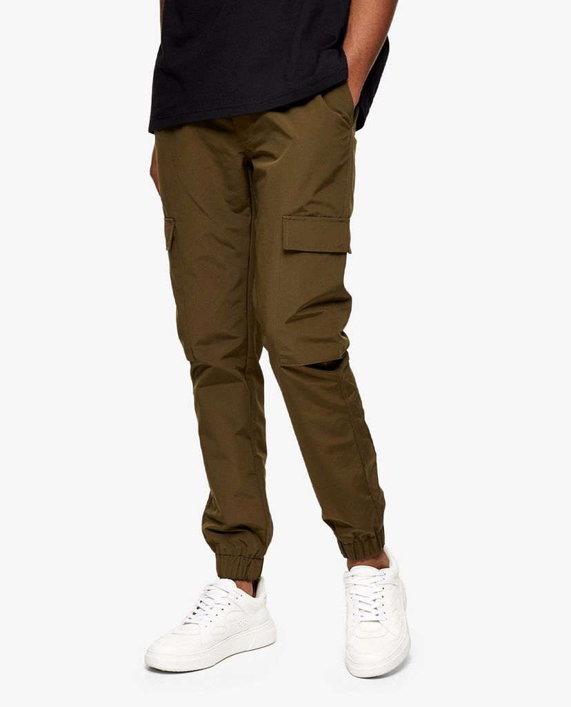 TOPMAN - Quần jogger nam túi hộp Khaki Skinny Cargo