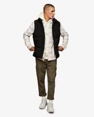TOPMAN - Quần kiểu nam phối túi Khaki Herringbone Wide Leg Cargo