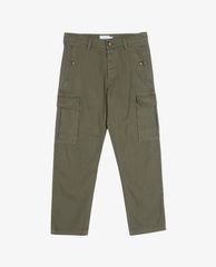 TOPMAN - Quần kiểu nam phối túi Khaki Herringbone Wide Leg Cargo