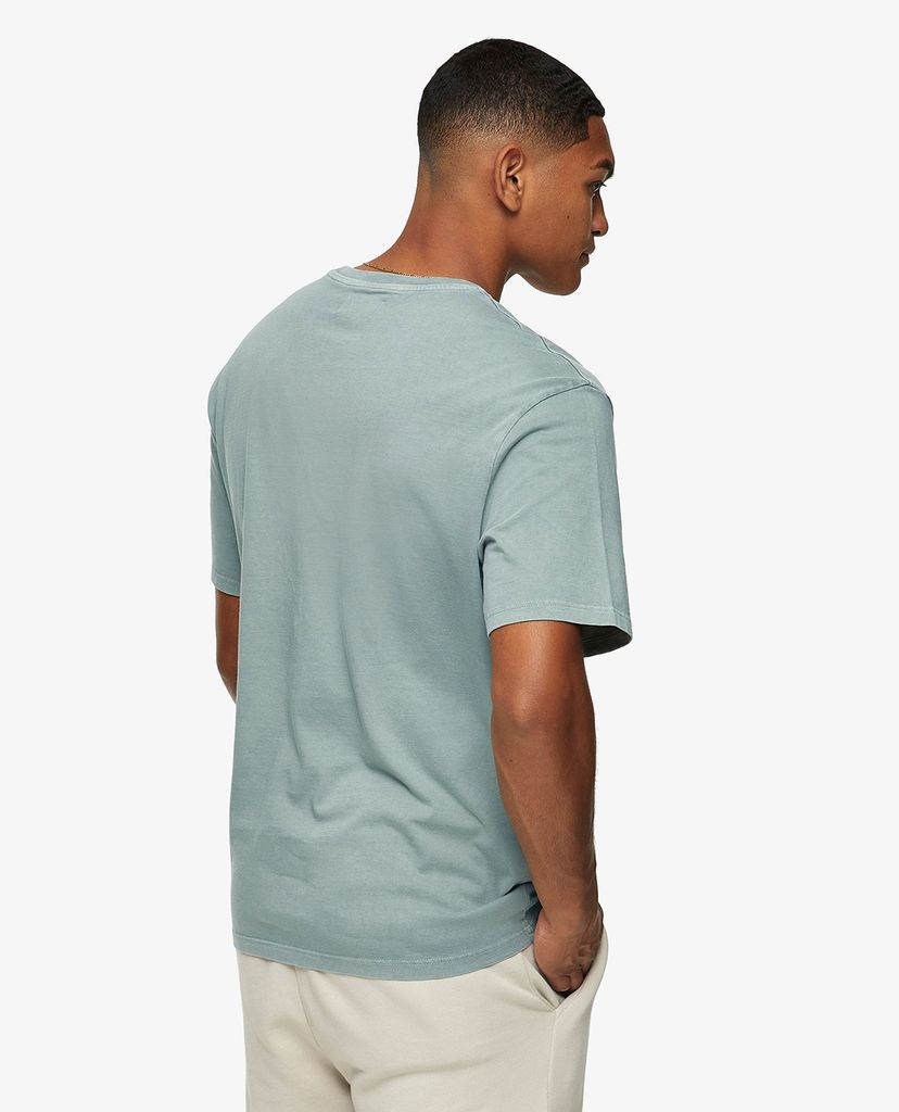 TOPMAN - Áo thun nam cổ tròn ngắn tay Green Sao Paulo