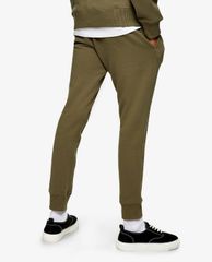 TOPMAN - Quần jogger nam lưng thun Khaki Classic