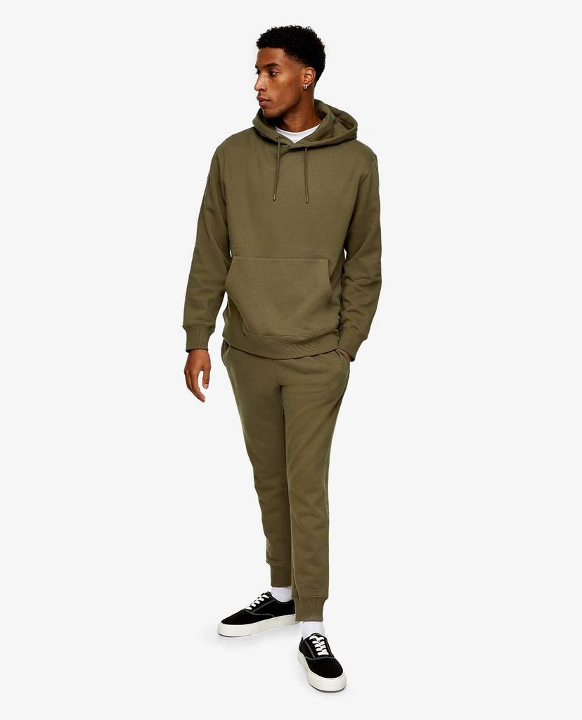 TOPMAN - Quần jogger nam lưng thun Khaki Classic