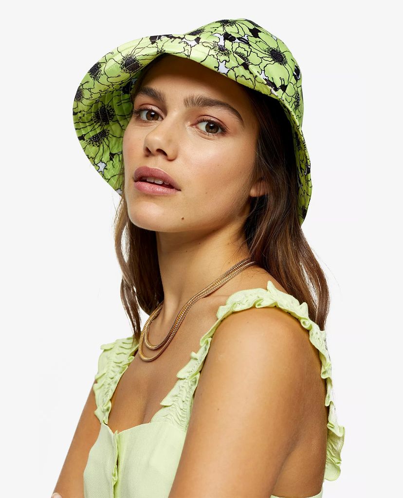 TOPSHOP - Áo kiểu nữ sát nách PETITE Lime Green Button