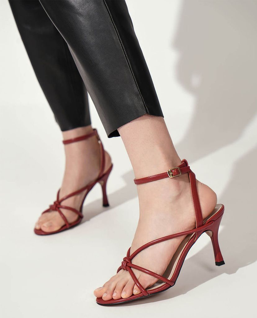 CHARLES & KEITH - Giày sandal cao gót hở mũi Front Knot