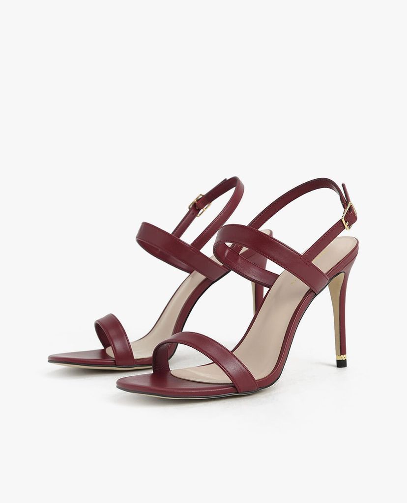 CHARLES & KEITH - Giày cao gót quai ngang Textured Ankle Strap