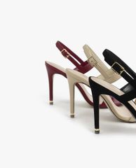 CHARLES & KEITH - Giày cao gót quai ngang Textured Ankle Strap