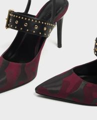 CHARLES & KEITH - Giày cao gót mũi nhọn đính hạt Studded