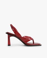CHARLES & KEITH - Giày sandal cao gót Patent Slingback Thong