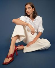 CHARLES & KEITH - Giày sandal cao gót Patent Slingback Thong