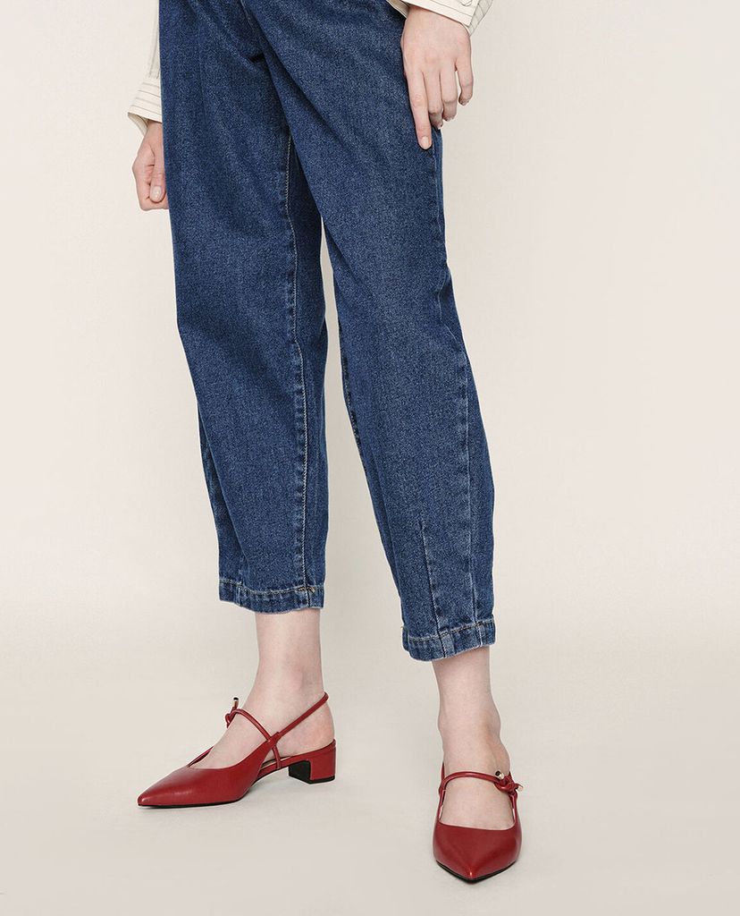 CHARLES & KEITH - Giày cao gót mũi nhọn Front Tie Slingback