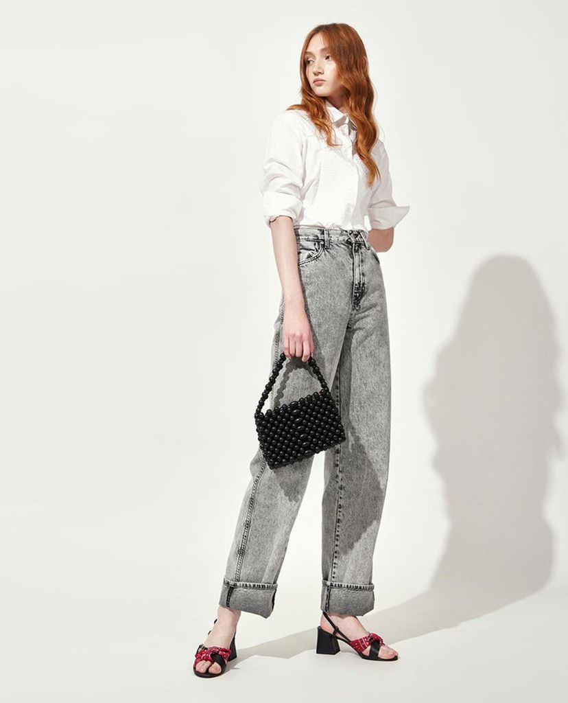 CHARLES & KEITH - Giày sandal cao gót Tie Slingbacks