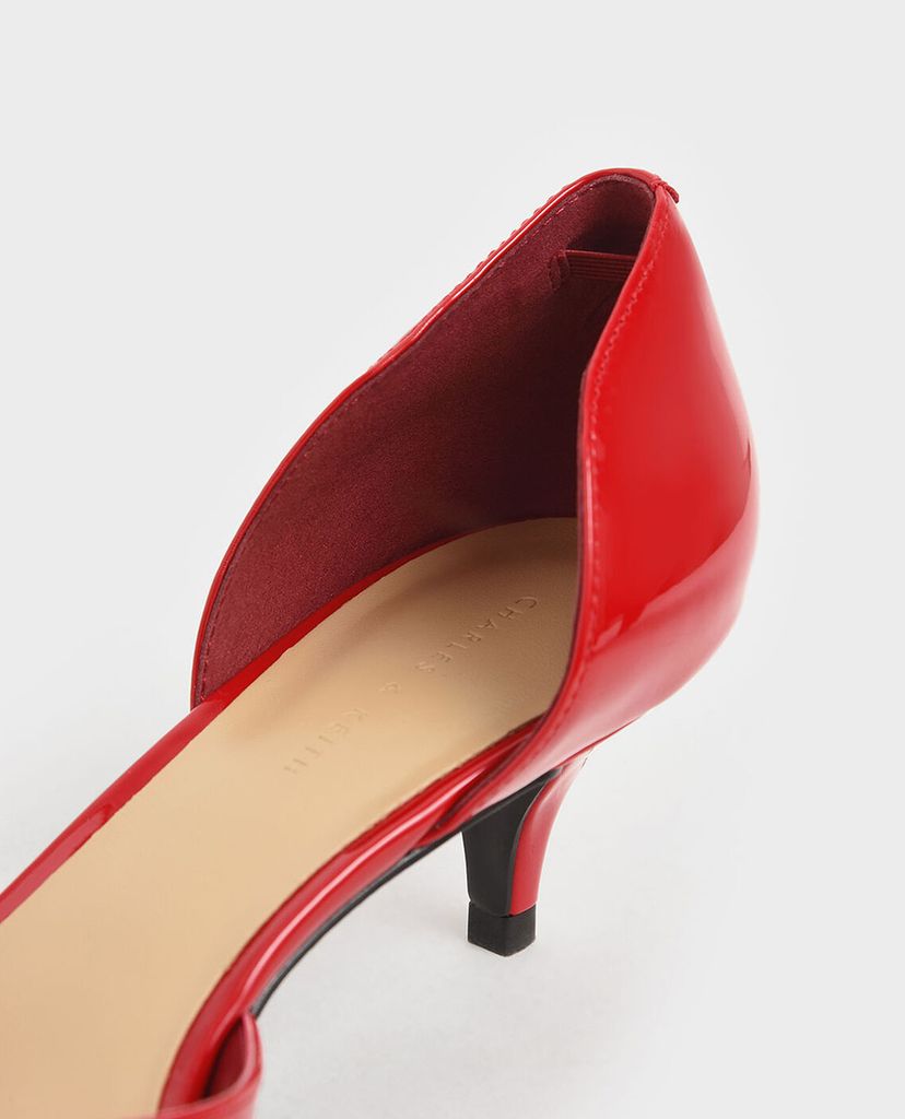 CHARLES & KEITH - Giày cao gót mũi nhọn Patent D Orsay Kitten