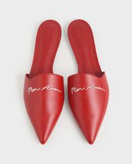 CHARLES & KEITH - Giày đế bệt mũi nhọn Embroidered Pointed