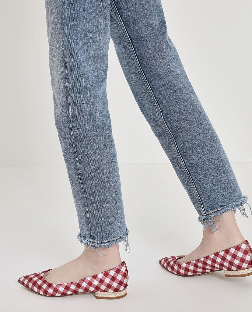 CHARLES & KEITH - Giày đế bệt Espadrille Block Heel Check Print