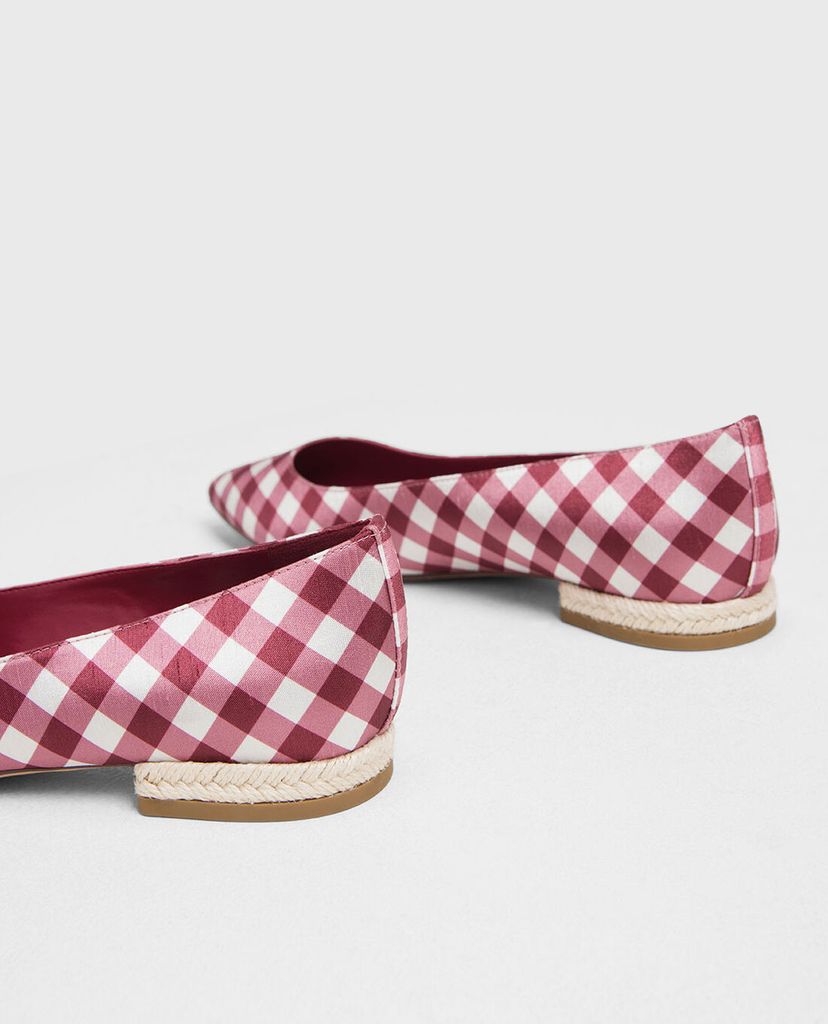 CHARLES & KEITH - Giày đế bệt Espadrille Block Heel Check Print