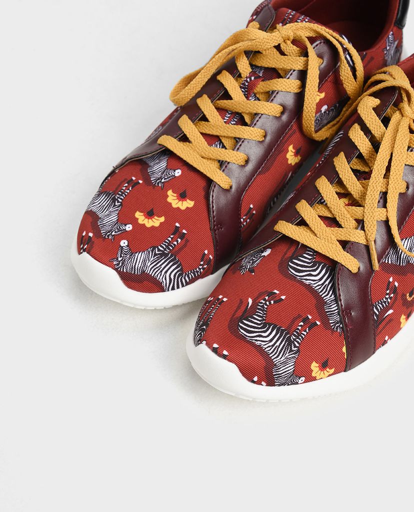 CHARLES & KEITH - Giày sneaker nữ phối dây Fabric