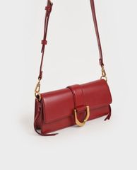 CHARLES & KEITH - Túi đeo vai nữ chữ nhật Metallic Buckle