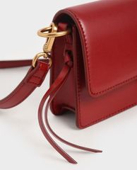 CHARLES & KEITH - Túi đeo vai nữ chữ nhật Metallic Buckle