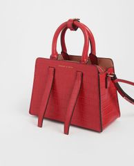 CHARLES & KEITH - Túi xách tay nữ chữ nhật Croc Effect
