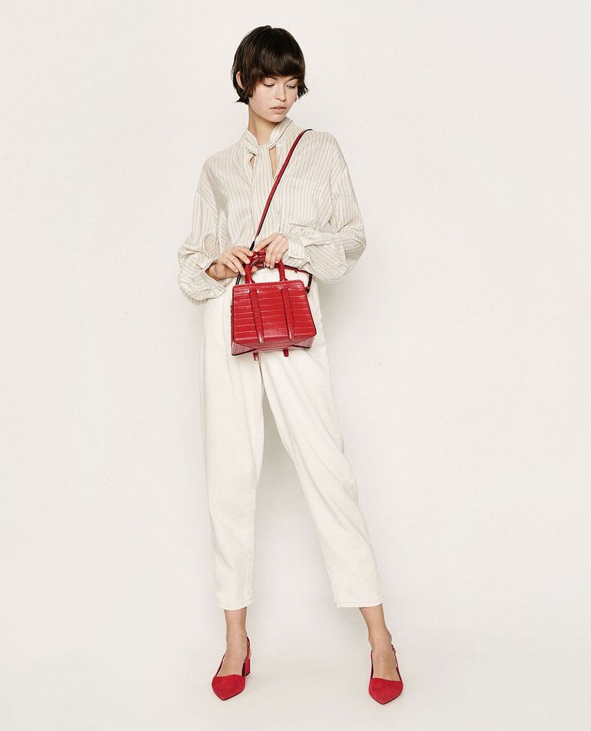 CHARLES & KEITH - Túi xách tay nữ chữ nhật Croc Effect