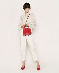 CHARLES & KEITH - Túi xách tay nữ chữ nhật Croc Effect