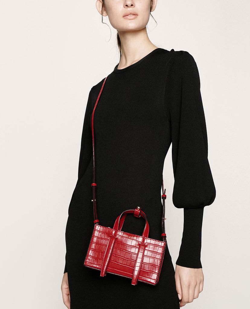 CHARLES & KEITH - Túi xách tay nữ chữ nhật Laser Cut Double