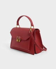CHARLES & KEITH - Túi xách tay hình thang Stone Embellished Geometric