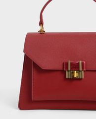 CHARLES & KEITH - Túi xách tay hình thang Stone Embellished Geometric