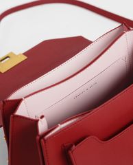 CHARLES & KEITH - Túi xách tay hình thang Stone Embellished Geometric