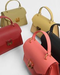 CHARLES & KEITH - Túi xách tay hình thang Stone Embellished Geometric