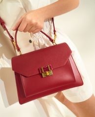 CHARLES & KEITH - Túi xách tay hình thang Stone Embellished Geometric