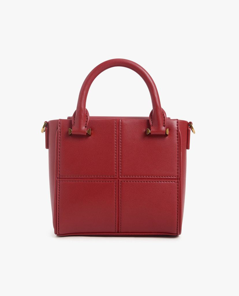 CHARLES & KEITH - Túi xách tay nữ phom vuông Textured Panelled