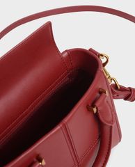 CHARLES & KEITH - Túi xách tay nữ phom vuông Textured Panelled