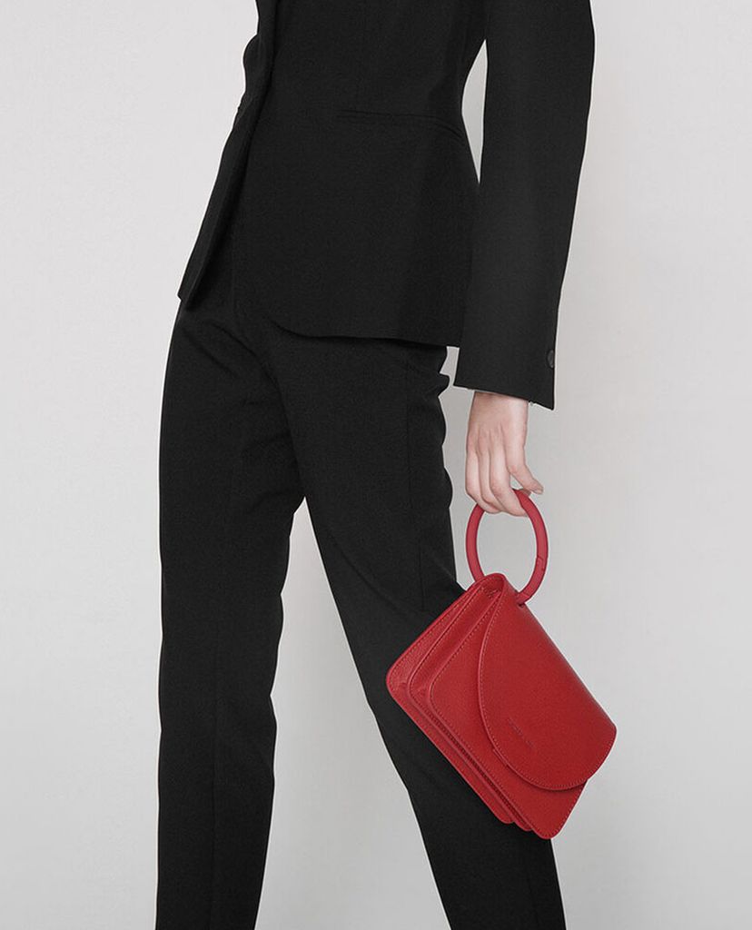 CHARLES & KEITH - Ví cầm tay nữ chữ nhật Acrylic Handle Wristlet