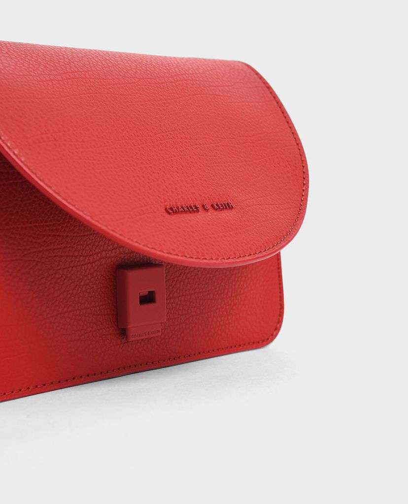 CHARLES & KEITH - Ví cầm tay nữ chữ nhật Acrylic Handle Wristlet