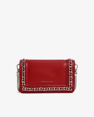CHARLES & KEITH - Ví cầm tay nữ chữ nhật Chain Trimmed
