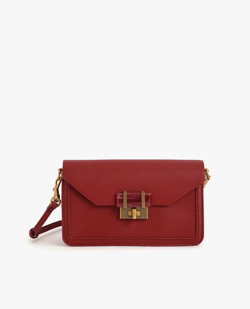 CHARLES & KEITH - Túi đeo chéo nữ chữ nhật nắp gập Embellished Envelope