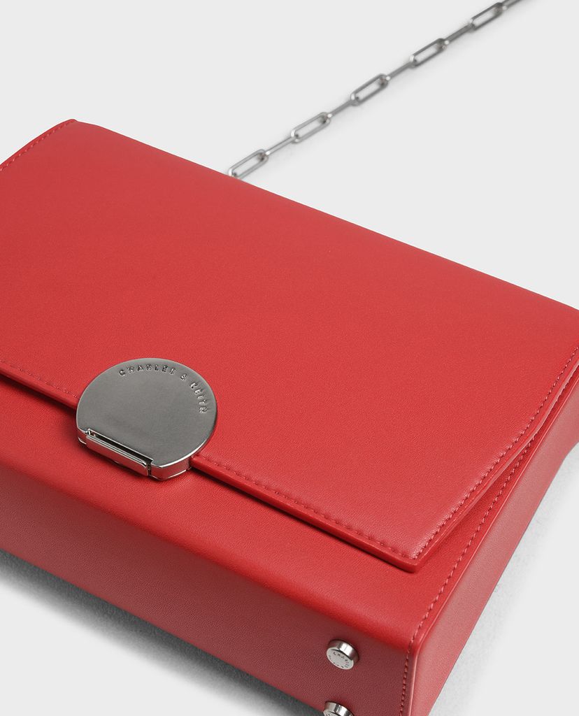 CHARLES & KEITH - Túi xách tay Metallic Accent Single