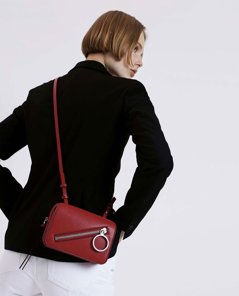 CHARLES & KEITH - Túi đeo chéo Ring Zip Pocket Two Way Belt