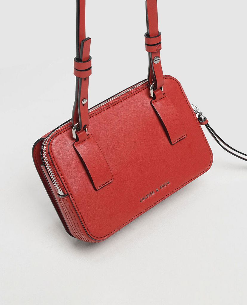 CHARLES & KEITH - Túi đeo chéo Ring Zip Pocket Two Way Belt