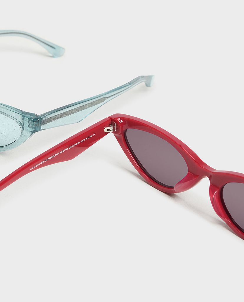 CHARLES & KEITH - Kính mát gọng mắt mèo Acetate Oval Frame