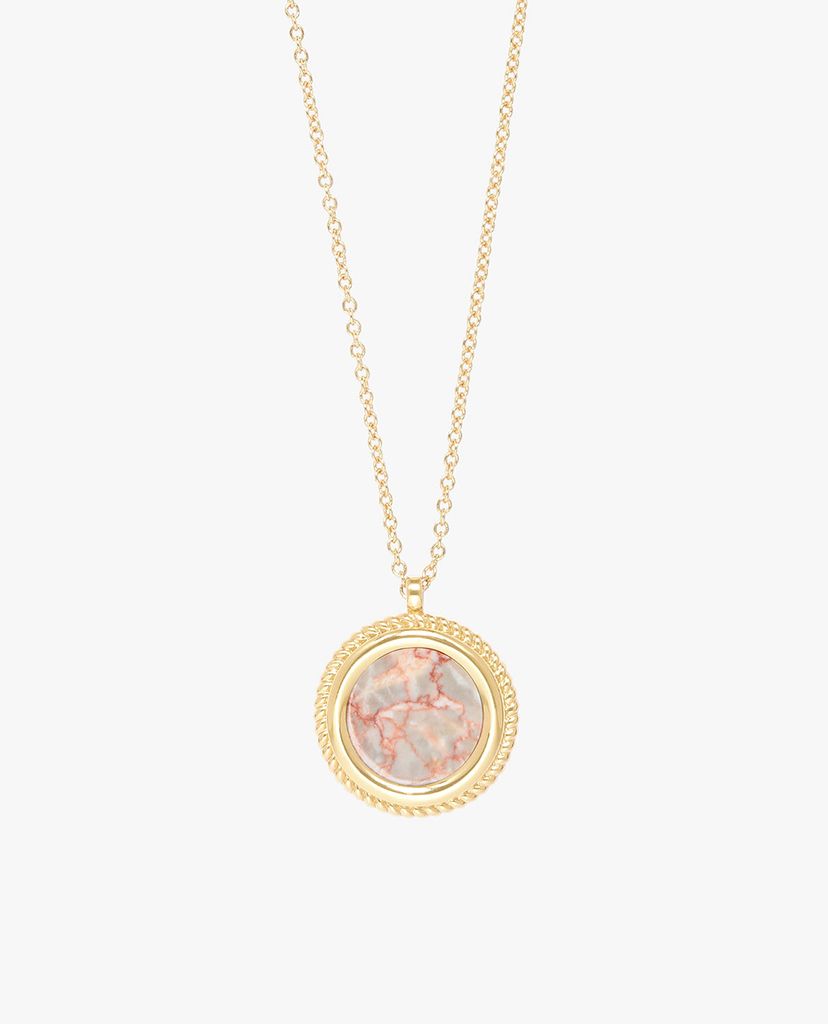 CHARLES & KEITH - Dây chuyền nữ mặt tròn Red Network Pendant