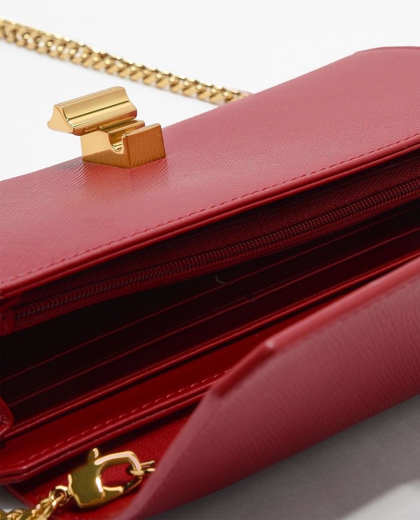 CHARLES & KEITH - Ví cầm tay nữ Stone Embellished Envelope