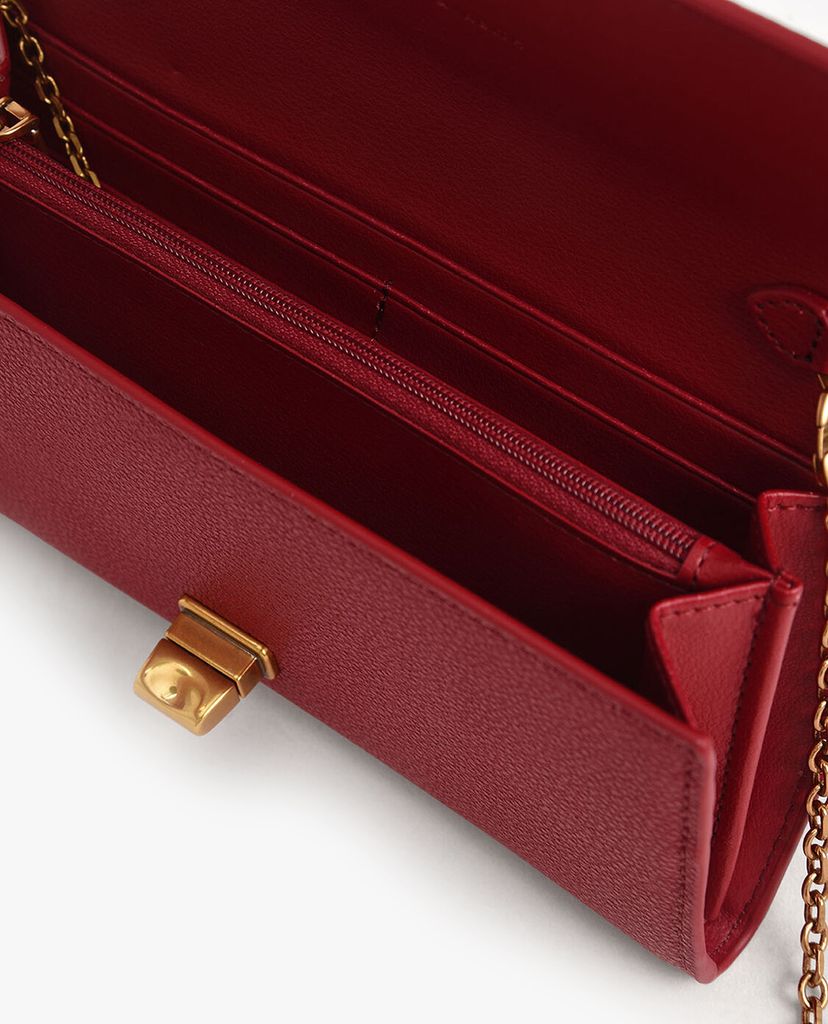 CHARLES & KEITH - Ví nữ dạng gập Stone Embellished