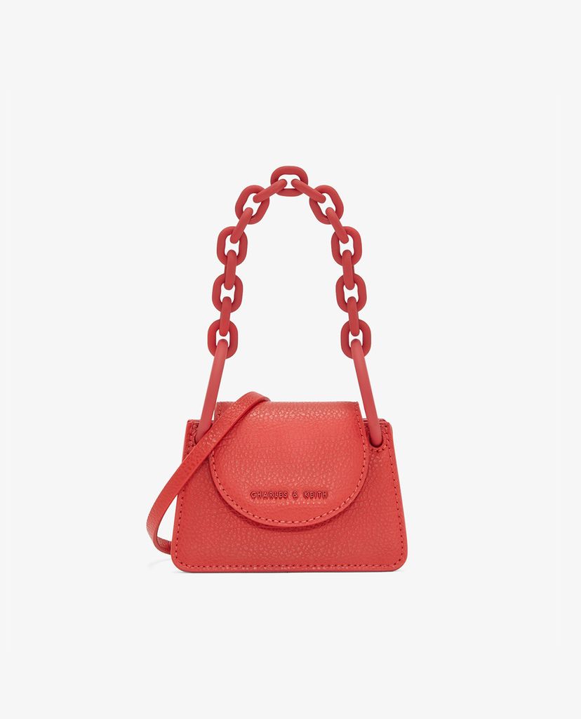 CHARLES & KEITH - Túi mini nữ hình thang Chunky Chain